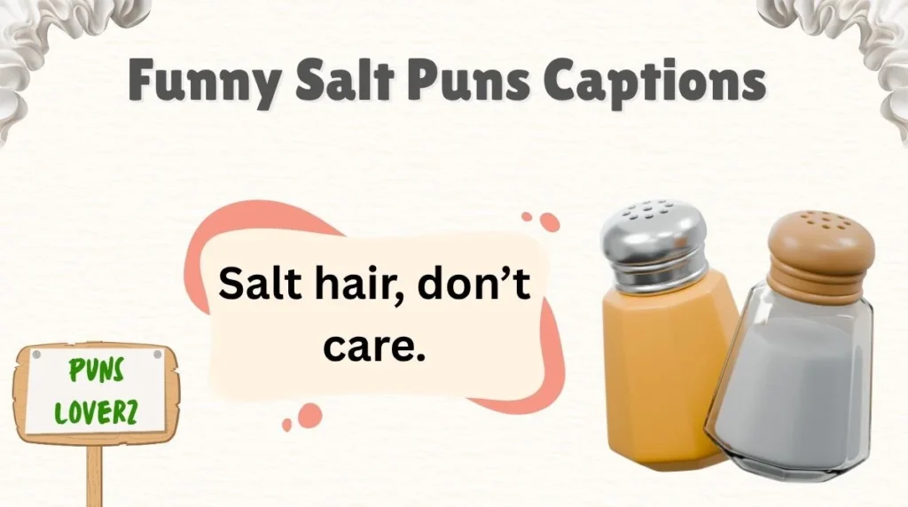 Funny Salt Puns Captions