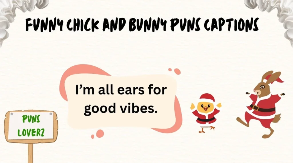 Funny Chick and Bunny Puns Captions