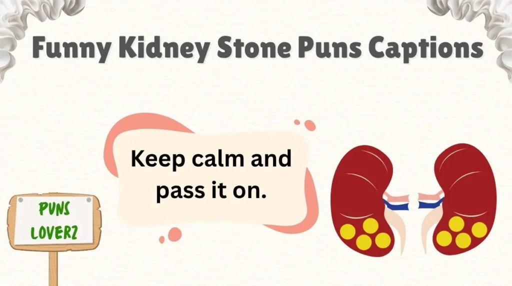 Funny Kidney Stone Puns Captions