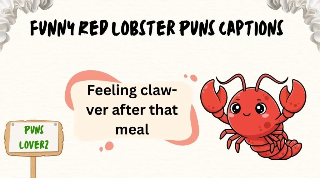 Funny Red Lobster Puns Captions