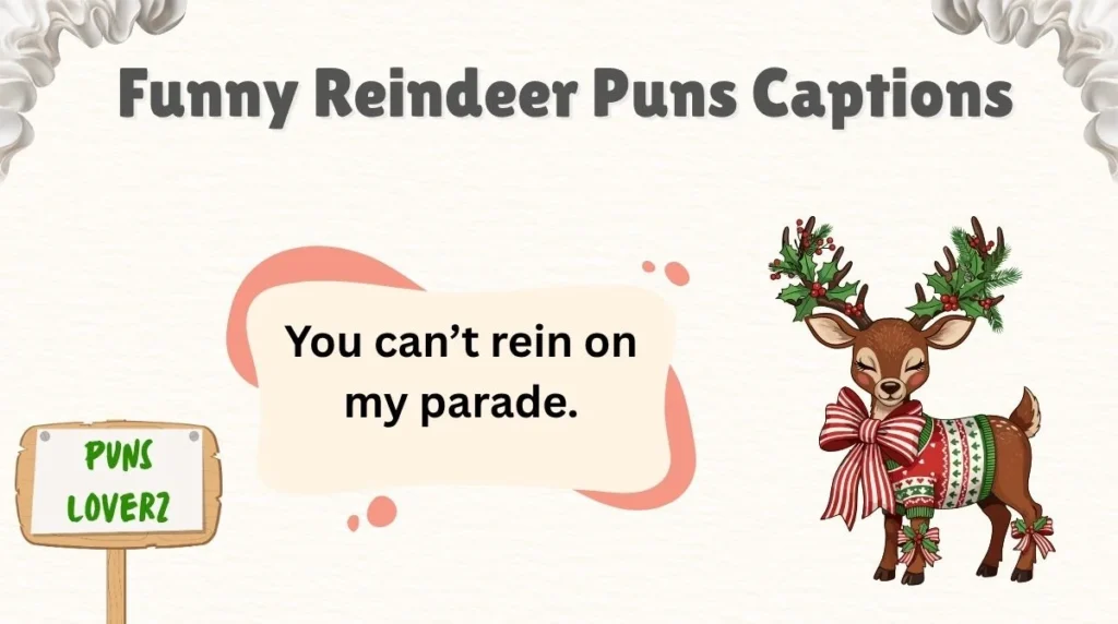 Funny Reindeer Puns Captions