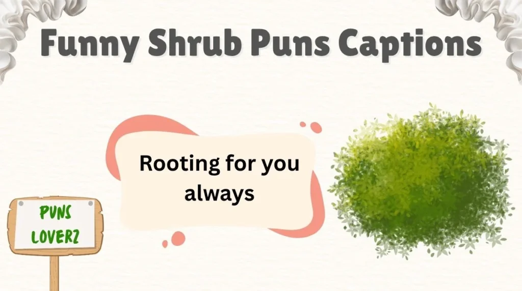 Funny Shrub Puns Captions