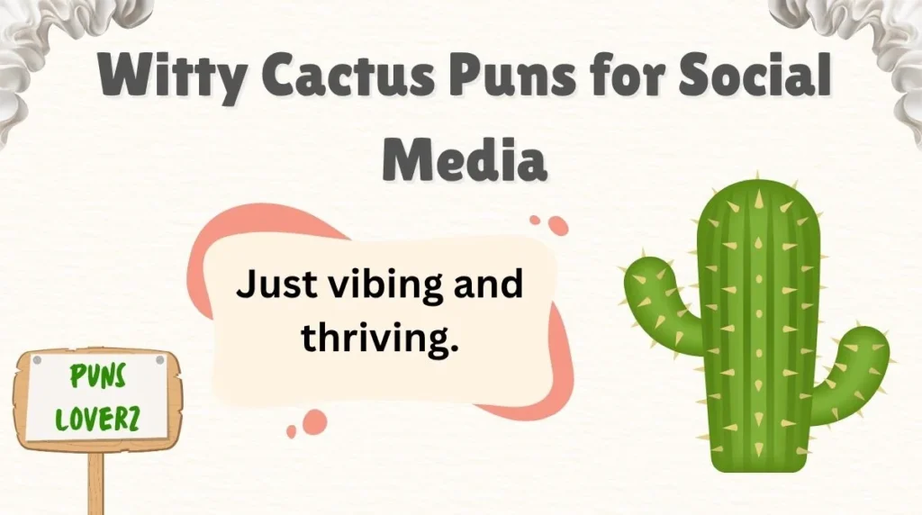 Witty Cactus Puns for Social Media