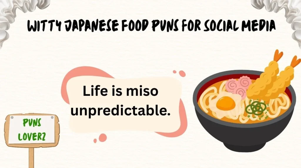 Witty Japanese Food Puns for Social Media
