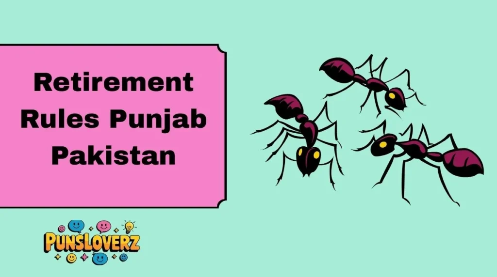 Retirement Rules Punjab Pakistan