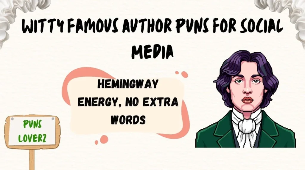 Witty Famous Author Puns for Social Media